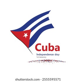 Cuba Liberation Day Independance Day Illustration on white background Vol 02