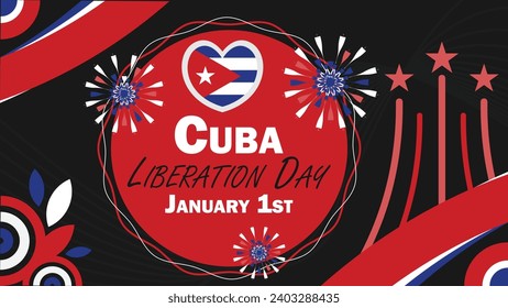 Cuba Liberation Day vector banner design. Happy Cuba Liberation Day modern minimal graphic poster illustration.