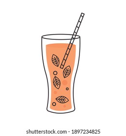 icono de coctel libre cuba sobre fondo blanco, ilustración vectorial