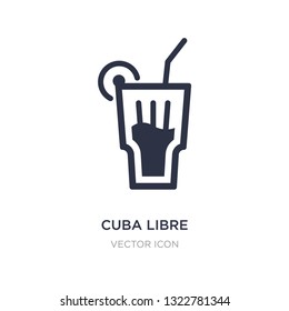 cuba libre icon on white background. Simple element illustration from Drinks concept. cuba libre sign icon symbol design.