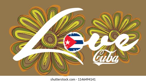 Cuba lover graphic design vector art
