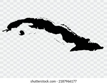 Cuba mapea el color negro en la plataforma de fondo no dividida en ciudades