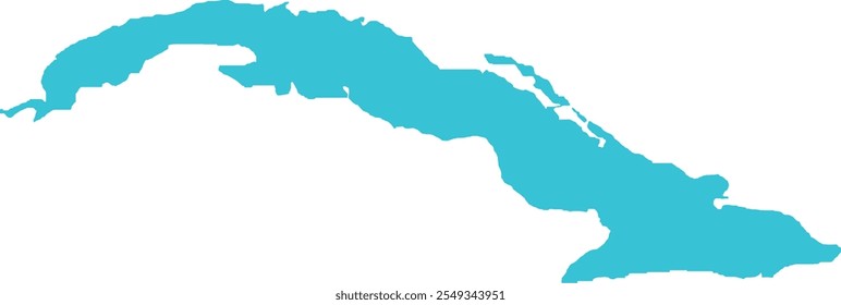 Mapa de Cuba, Mapa do país, Cuba, Mapa da fronteira, Linha de fronteira de Cuba, Mapa geográfico