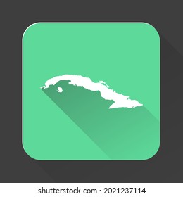 Cuba map with borders isolated on background