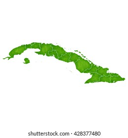 Cuba map country icon