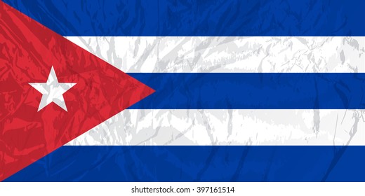 Cuba map with grunge texture