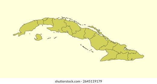 Ícone do mapa de Cuba. Mapa de Cuba. Design de ícone simples. Ilustração vetorial