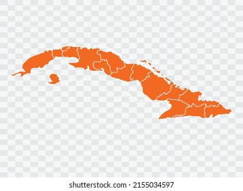 Cuba map orange Color on White Backgound  illustration eps 10 - Powered by Shutterstock - Get 15% off with code: PIKWIZARD15
