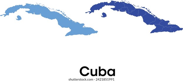 Mapa de Cuba con división política