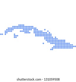 Cuba map round
