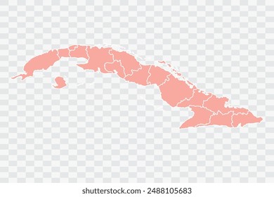 Cuba Map salmon Color Background quality files png