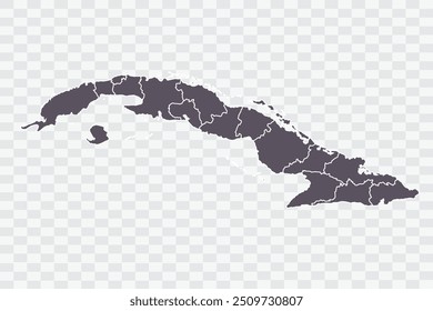 Cuba Map Smoke Color on White Background quality files Png