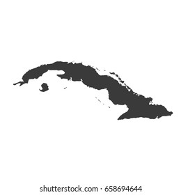 Cuba Map Vector. / Cuba Map