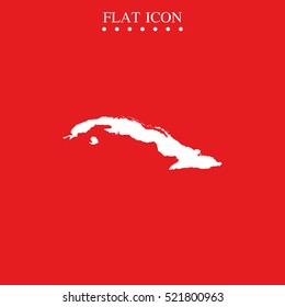 Cuba Map Vector Icon.