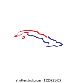 cuba map vector icon design element