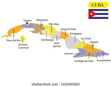 Cuba Map Vector Illustration Stock Vector (Royalty Free) 1332401063 ...