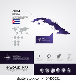 Cuba Map vector illustration

