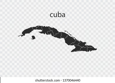 cuba map vector, isolated on transparent background