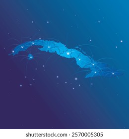 Cuba map world internet network