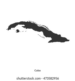 Cuba map for your design, illustration, vector image concept