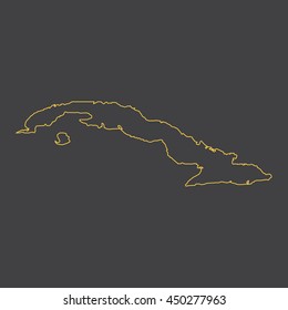 Cuba map,outline,stroke,line style