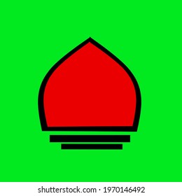 The Cuba mosque icon for islamic celebration
