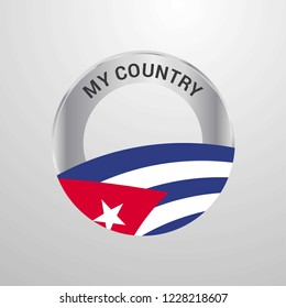 Cuba My Country Flag badge
