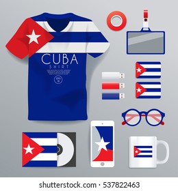 Cuba : National Corporate Products : Vector Illustration
