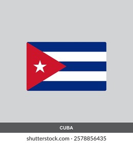 Cuba national flag vector design