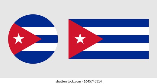vector de bandera nacional cuba aislado en fondo blanco
