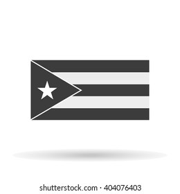 Cuba official flag  icon is insulated, stylish vector illustration