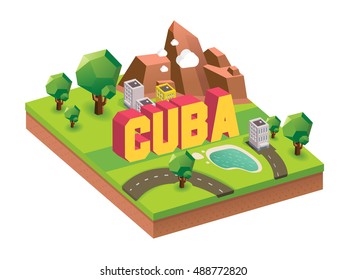 Cuba is one of  beautiful country to visit.vector illustrator