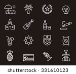 CUBA outline icons