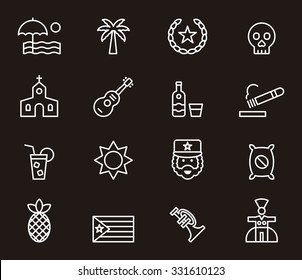 CUBA outline icons