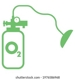 cuba oxygen tank icon flat style vector