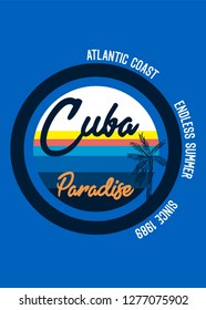 cuba paradise,t-shirt design