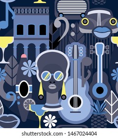 Cuba pattern seamless design graphic
