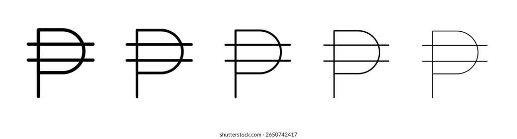 Cuba ícone de peso plano ilustração definir logotipo