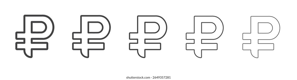 Cuba peso icon Line graphics illustration symbol