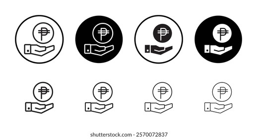 Cuba peso icon Outline vector for web ui