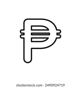 Cuba peso logo sign vector outline