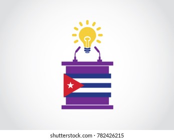 Cuba Podium Bright Idea Speech 