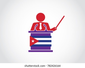 Cuba Podium Teacher Speech 