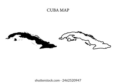 Vector de mapas de países de la región de Cuba