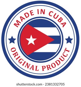 Cuba. The sign premium quality. Original product. Framed with the flag of the country
