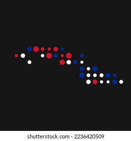 Cuba Silhouette Pixelated pattern illustration