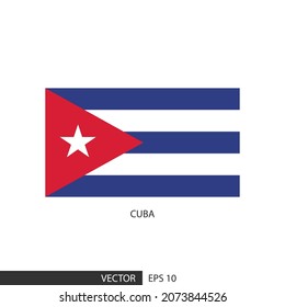 Bandera cuadrada de Cuba sobre fondo blanco y especificar es vector eps10.