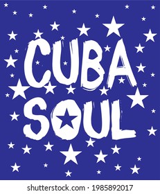 Cuba star soul graphic design vector art