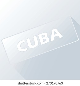 Cuba unique button for any design. Vector illustration