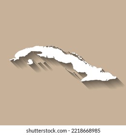 Silhouette de mapa de país vector de Cuba